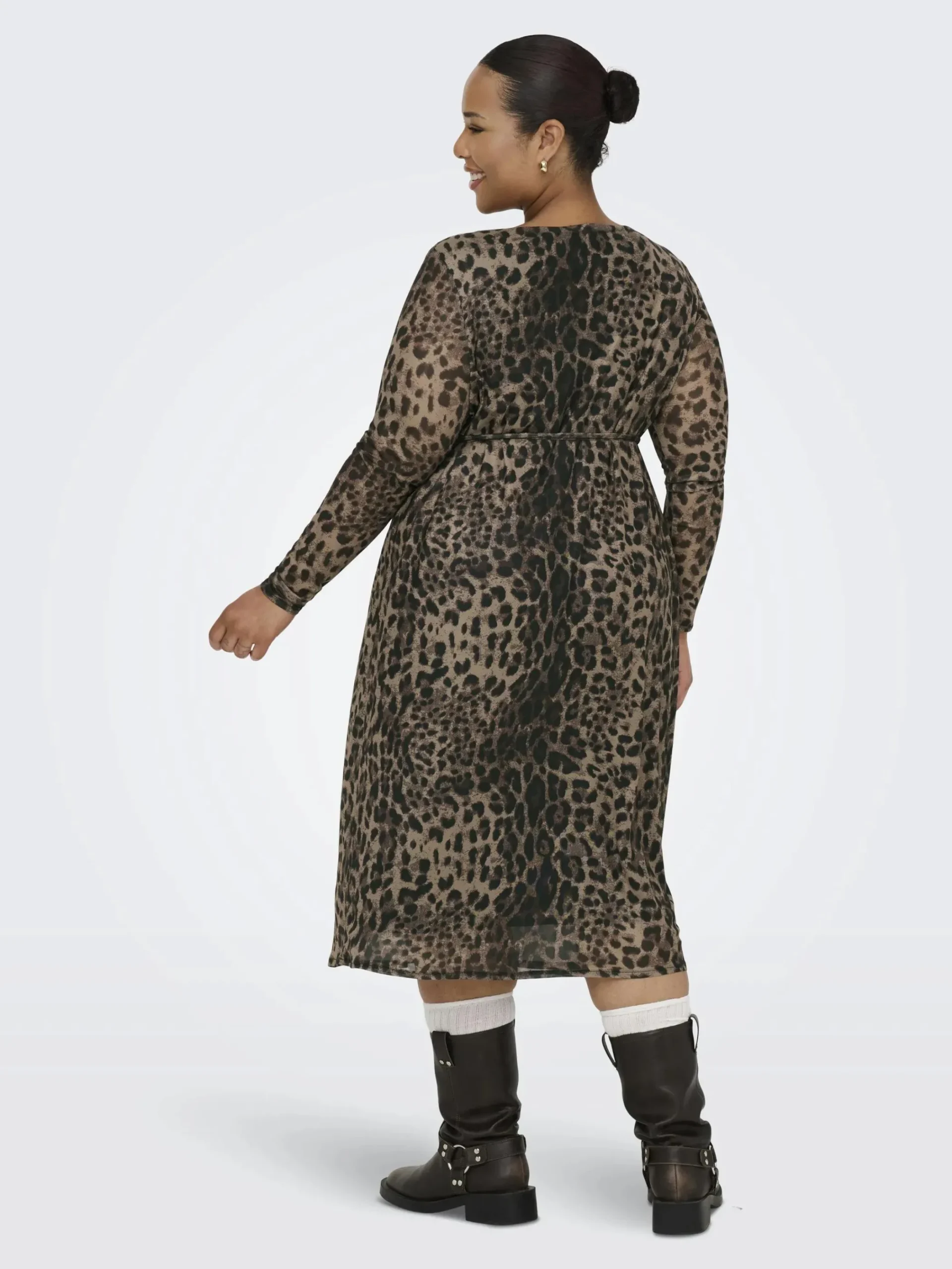 Damen Only Carmakoma CARFOREST LIFE LS BOA Midikleid