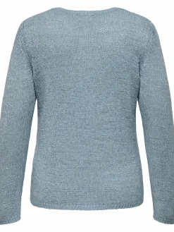 Damen Only Carmakoma CARGEENA L/S V-NECK Strickpullover