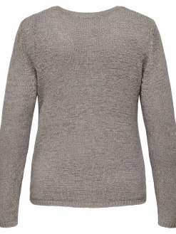 Damen Only Carmakoma CARGEENA L/S V-NECK Strickpullover