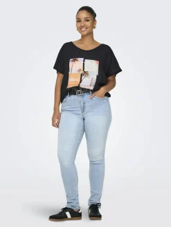 Damen Only Carmakoma CARKETTY LIFE SS V-NE Shirt