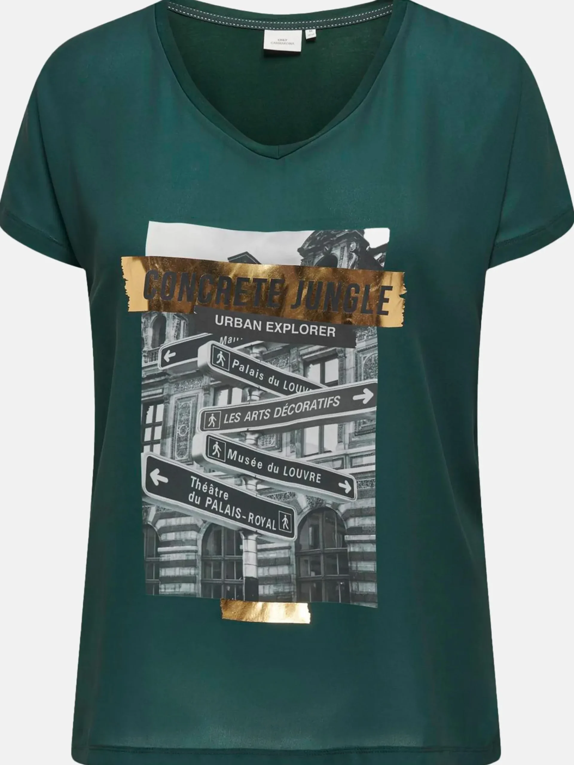 Damen Only Carmakoma CARKETTY LIFE SS V-NE Shirt