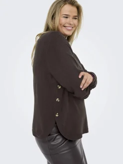 Damen Only Carmakoma CARMARGARETHA LS BUTTON Pullover