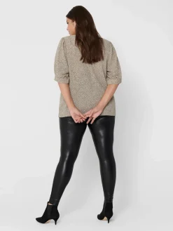 Damen Only Carmakoma CARROOL COATED LEGGIN Kunstlederleggings