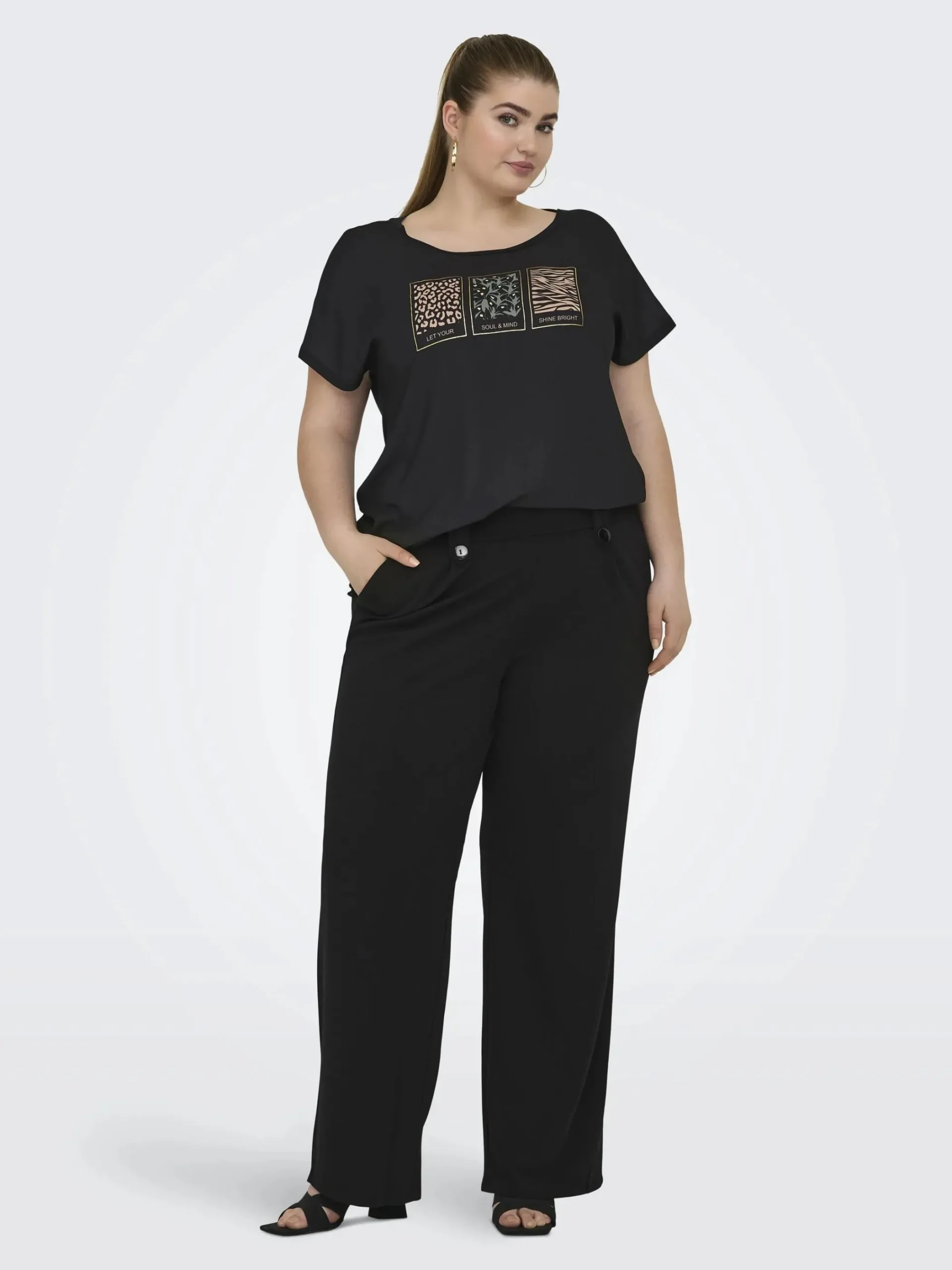 Damen Only Carmakoma CARSANIA BUTTON PANT Hose
