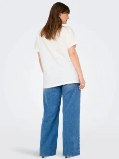 Damen Only Carmakoma CARTIRA LIFE SS V-NECK Shirt