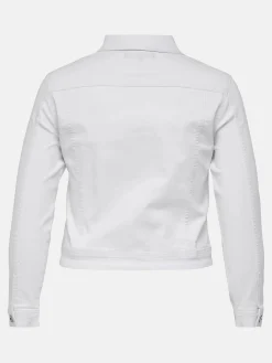 Damen Only Carmakoma CARWESPA LS JACKET WH Jeansjacke