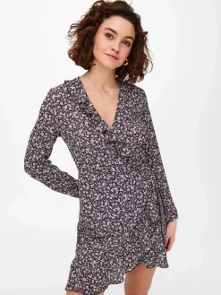 Damen Only ONLCARLY L/S WRAP SHO Wickelkleid