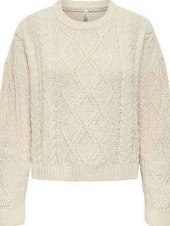 Damen Only ONLELLY LIFE LS CABLE Strickpullover