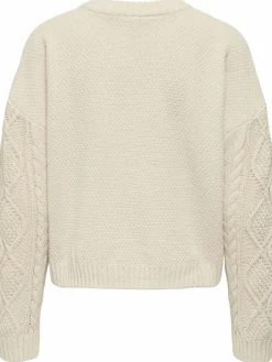Damen Only ONLELLY LIFE LS CABLE Strickpullover