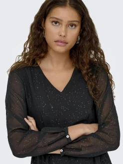 Damen Only ONLSTAR LIFE L/S GLIT Minikleid