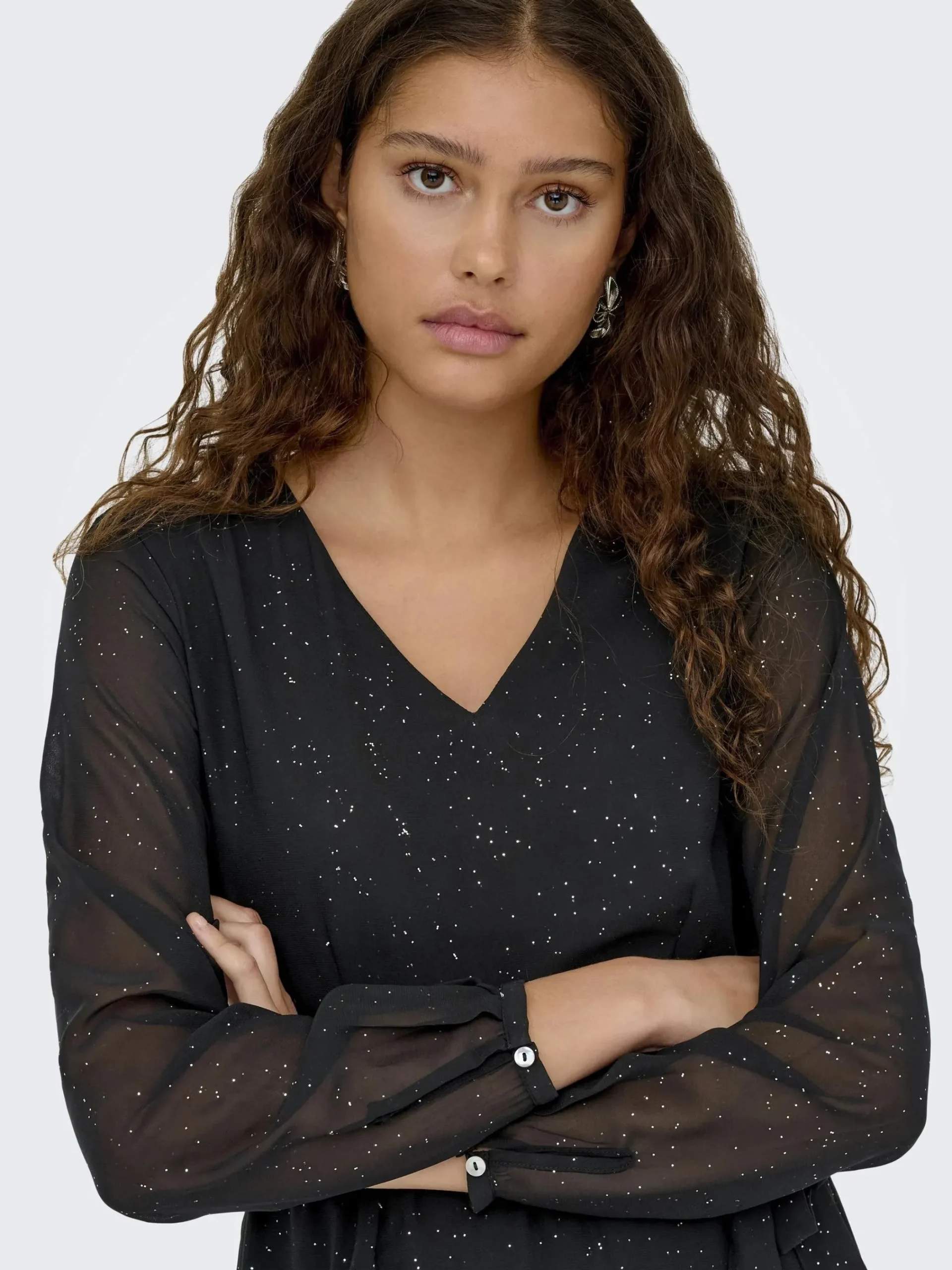 Damen Only ONLSTAR LIFE L/S GLIT Minikleid