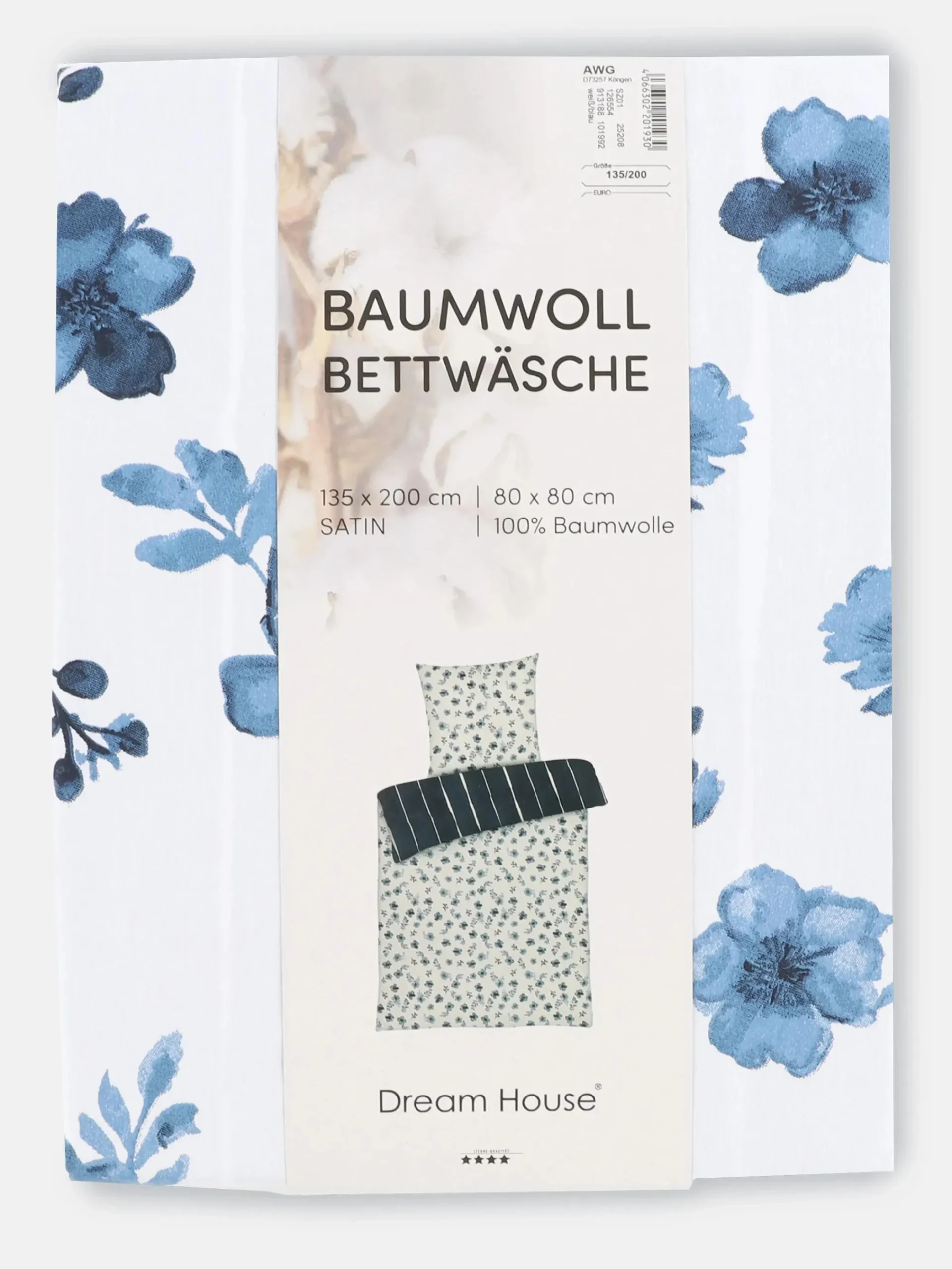 Dream House Satinbettwäsche "Mille Fleure" 135x200cm