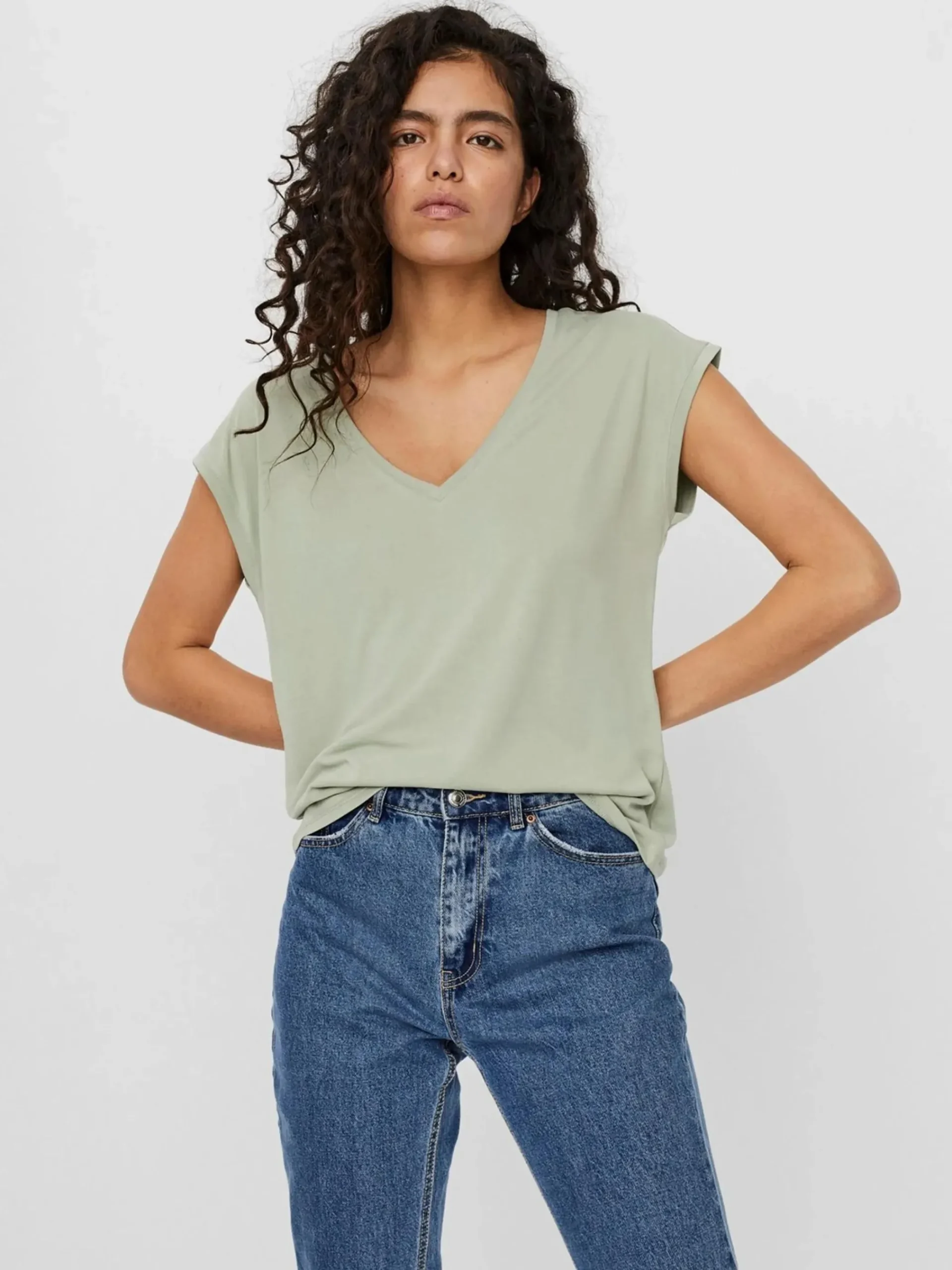 Damen Vero Moda VMFILLI SS V-NECK TEE T-Shirt