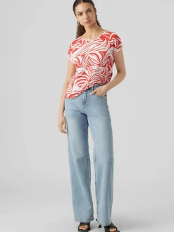 Damen Vero Moda VMAVA PLAIN SS TOP MU Shirt