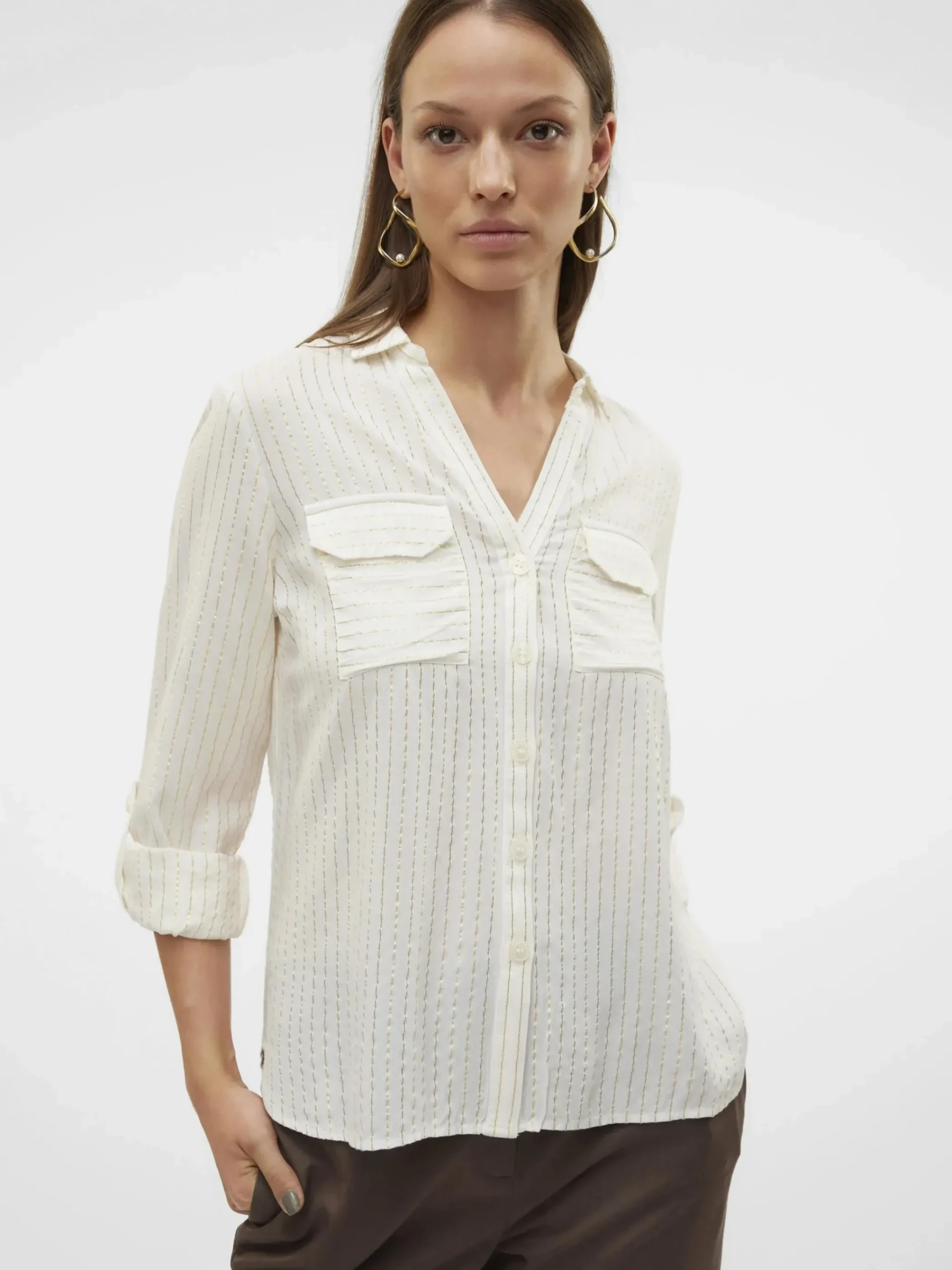 Damen Vero Moda VMBUMPY LS GLITTER Hemdbluse