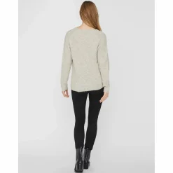 Damen Vero Moda VMCREWLEFILE LS V-NEC Strickpullover