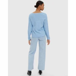 Damen Vero Moda VMCREWLEFILE LS V-NEC Strickpullover