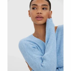 Damen Vero Moda VMCREWLEFILE LS V-NEC Strickpullover