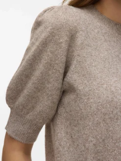 Damen Vero Moda VMDOFFY 2/4 O-NECK PU Pullover