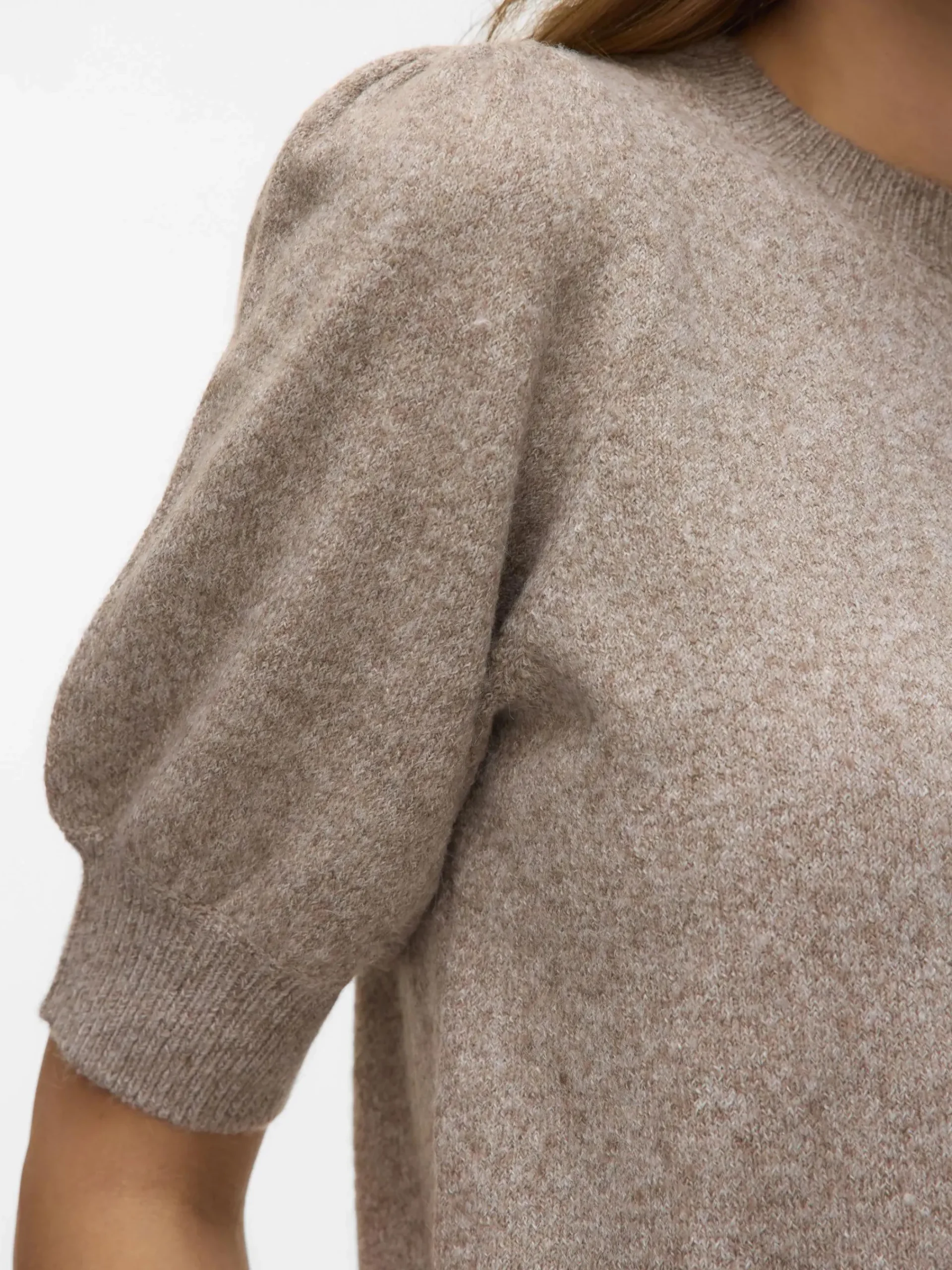 Damen Vero Moda VMDOFFY 2/4 O-NECK PU Pullover