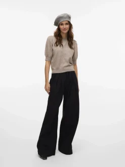 Damen Vero Moda VMDOFFY 2/4 O-NECK PU Pullover