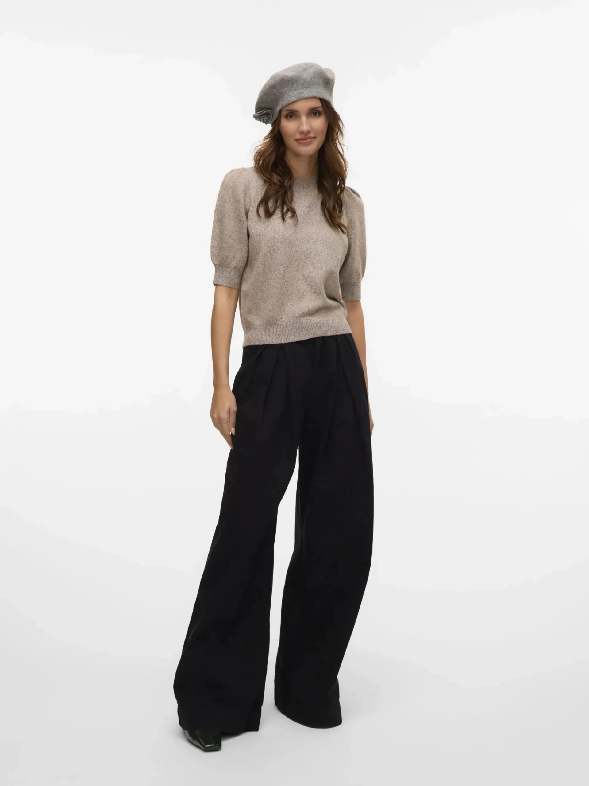 Damen Vero Moda VMDOFFY 2/4 O-NECK PU Pullover