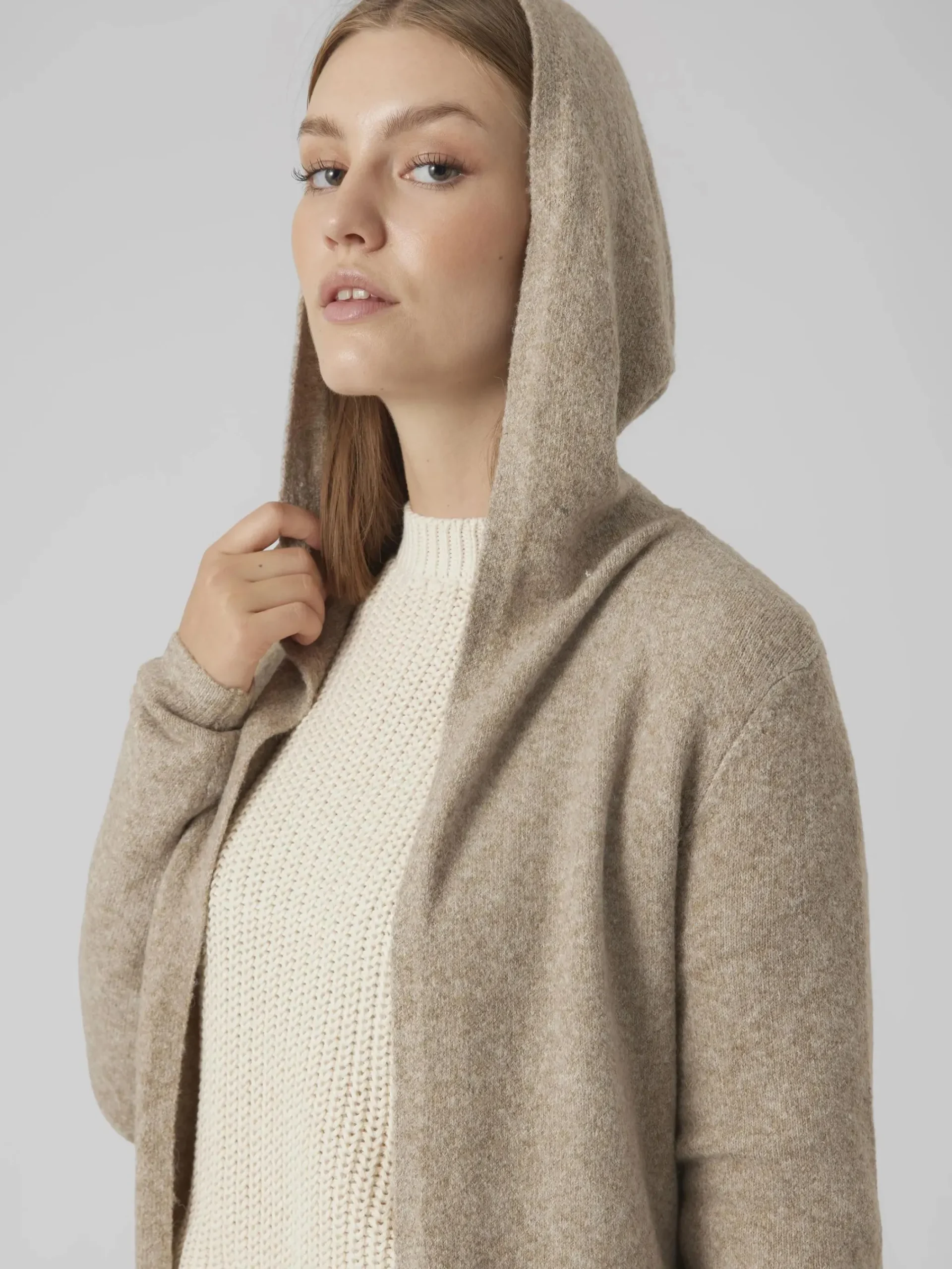 Damen Vero Moda VMDOFFY LS OPEN HOOD Longcardigan