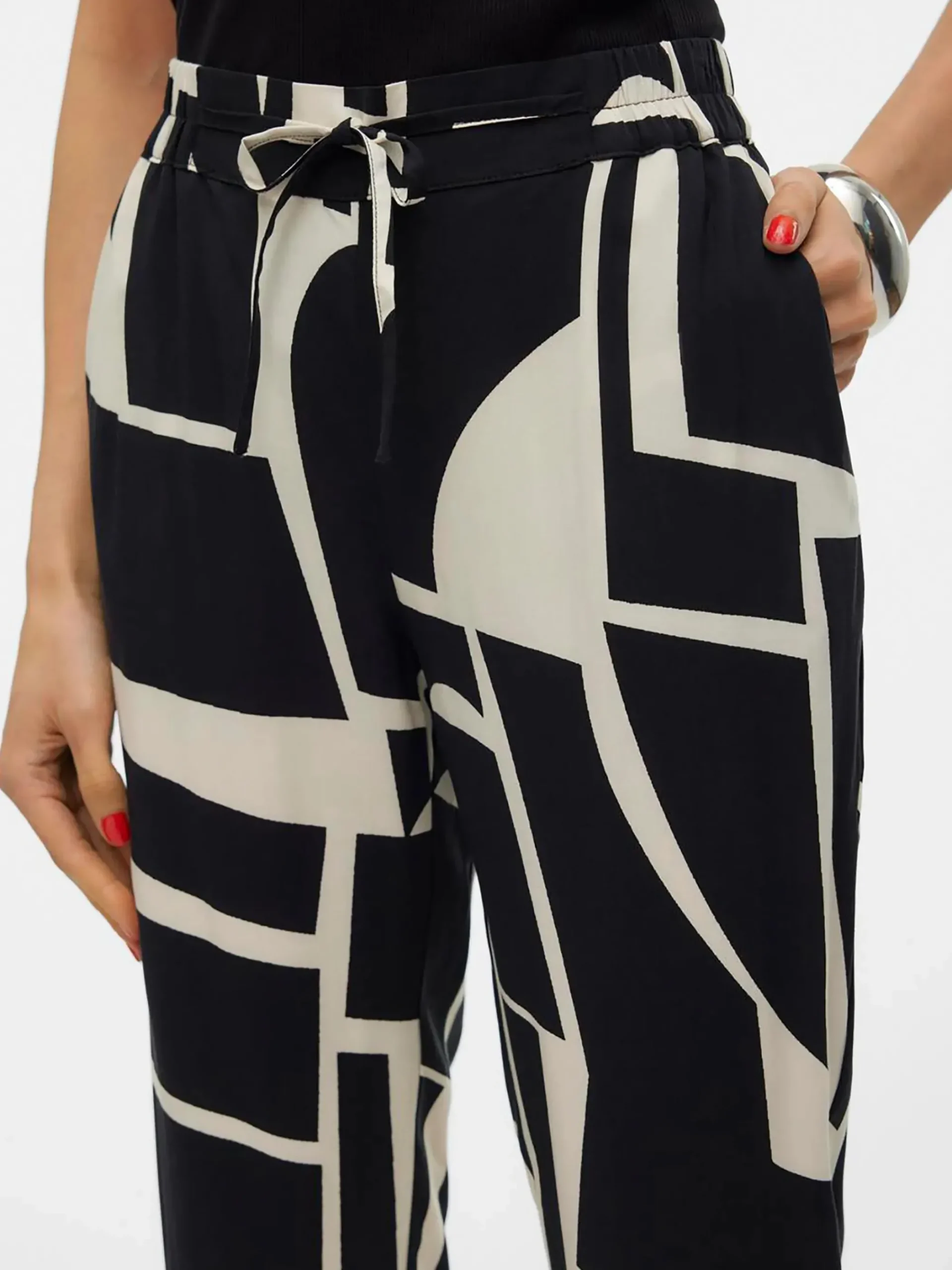 Damen Vero Moda VMEASY JOY NW LOOSE P Freizeithose