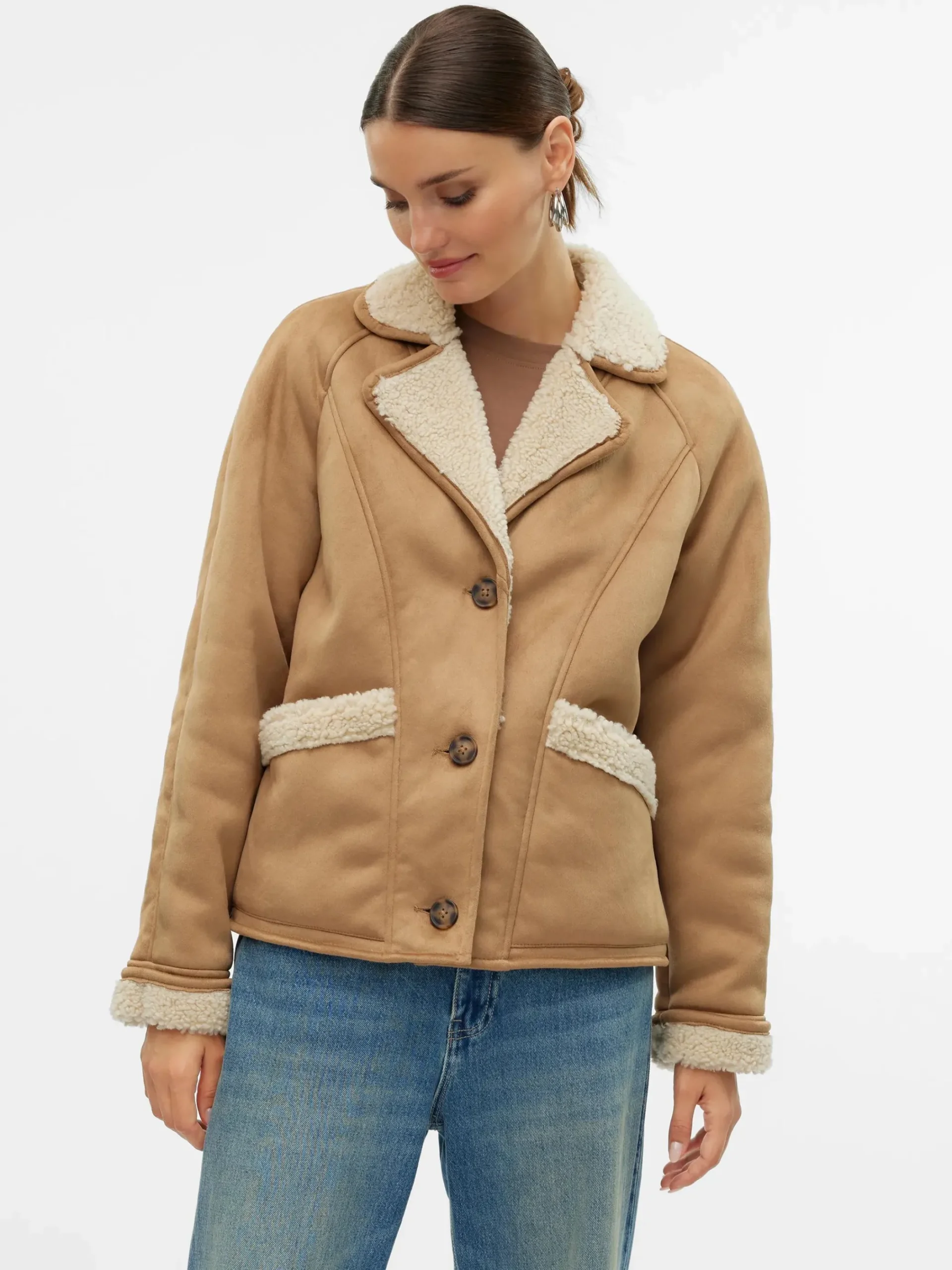 Damen Vero Moda VMELLA SHERLING JACKET Jacke