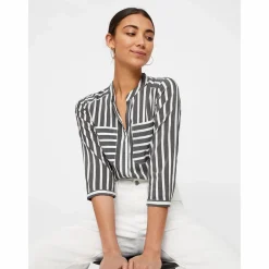 Damen Vero Moda VMERIKA STRIPE 3/4 SH Bluse mit 3/4 Arm