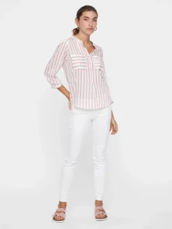 Damen Vero Moda VMERIKA STRIPE 3/4 SH Bluse mit 3/4 Arm