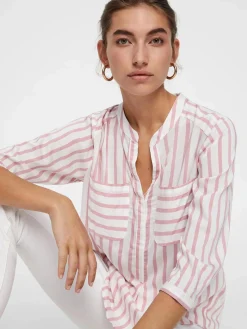Damen Vero Moda VMERIKA STRIPE 3/4 SH Bluse mit 3/4 Arm
