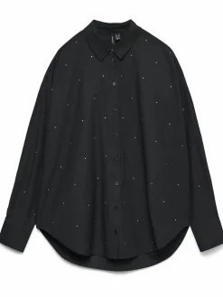 Damen Vero Moda VMFANNI RHINESTONE LS Hemdbluse