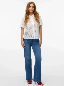 Damen Vero Moda VMHONEY LACE SS SHIRT Bluse