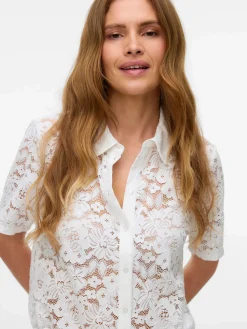 Damen Vero Moda VMHONEY LACE SS SHIRT Bluse
