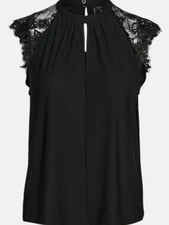 Damen Vero Moda VMMILLA SL LACE TEE G Spitzentop