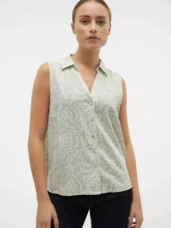 Damen Vero Moda VMMYMILO SL V-NECK SH Blusen Top