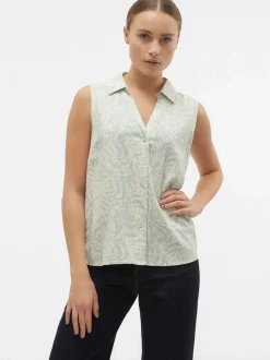 Damen Vero Moda VMMYMILO SL V-NECK SH Blusen Top