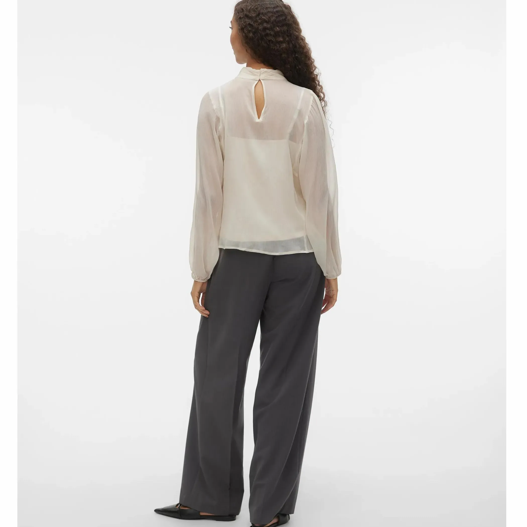 Damen Vero Moda VMRHEA LS TOP WVN GA Blusenshirt