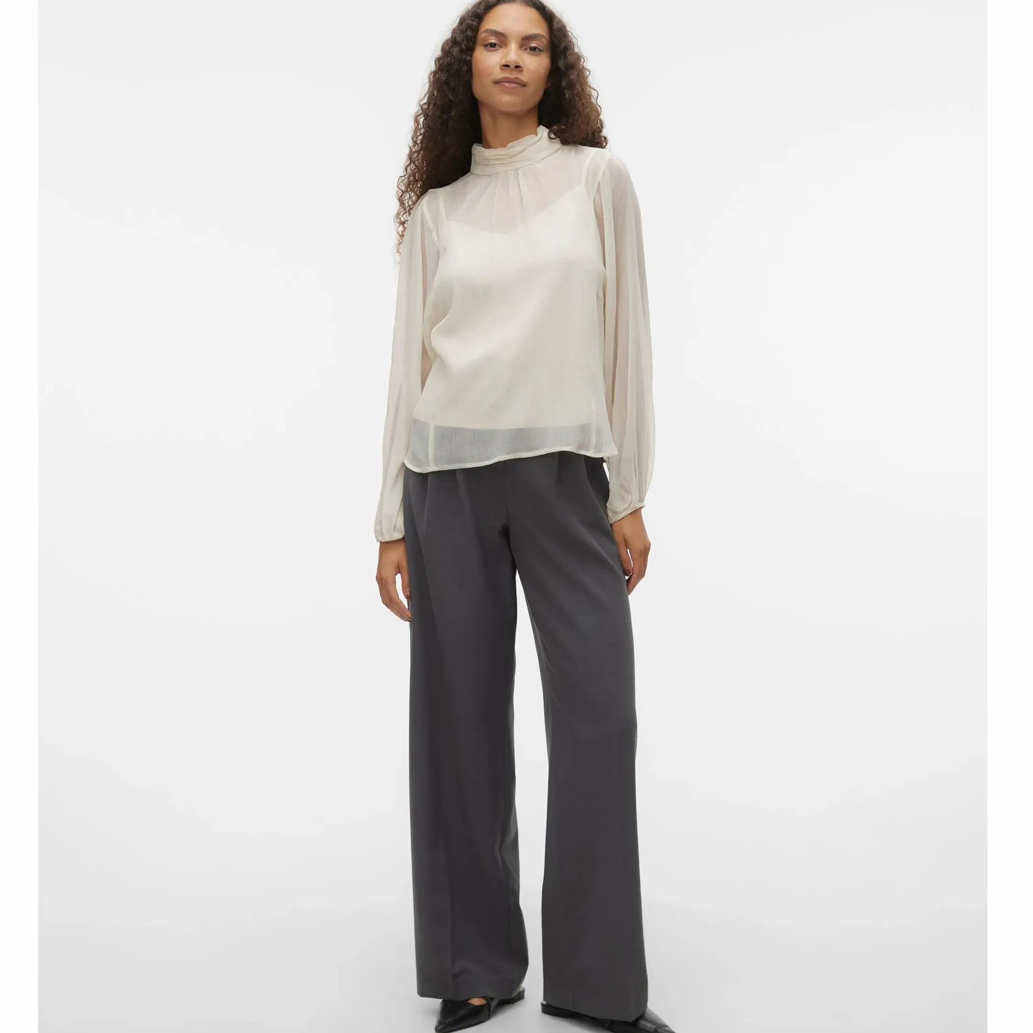 Damen Vero Moda VMRHEA LS TOP WVN GA Blusenshirt