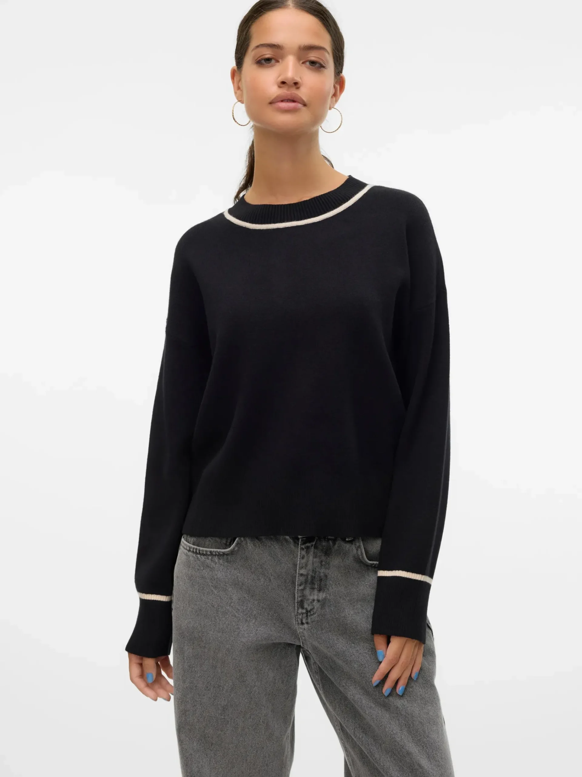 Damen Vero Moda VMSABA LS O-NECK CONT Pullover