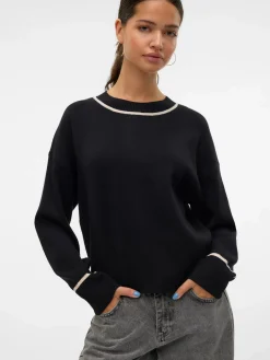 Damen Vero Moda VMSABA LS O-NECK CONT Pullover