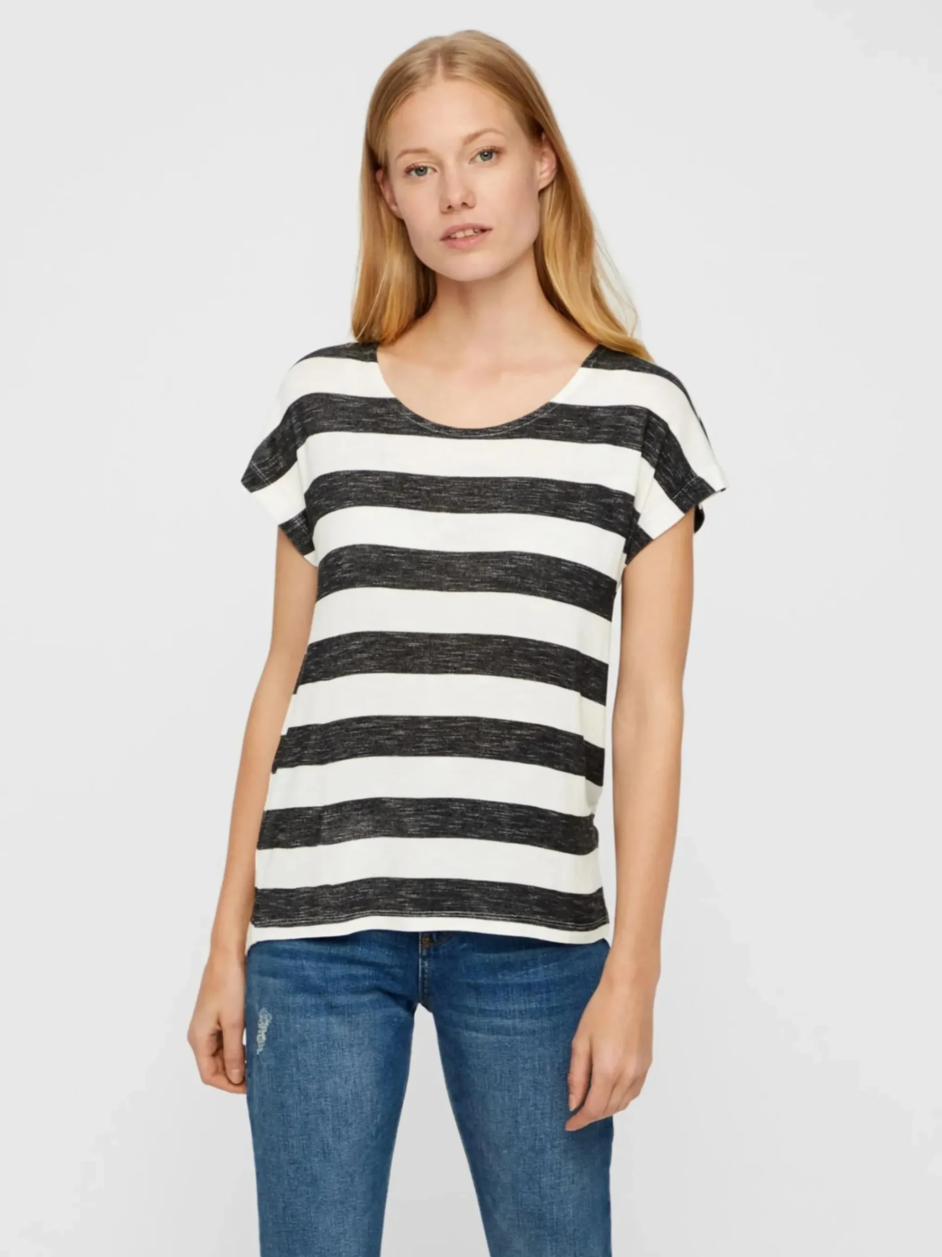 Damen Vero Moda VMWIDE STRIPE S/L TOP Shirt