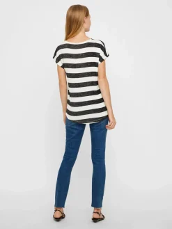 Damen Vero Moda VMWIDE STRIPE S/L TOP Shirt