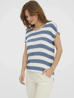 Damen Vero Moda VMWIDE STRIPE S/L TOP Shirt