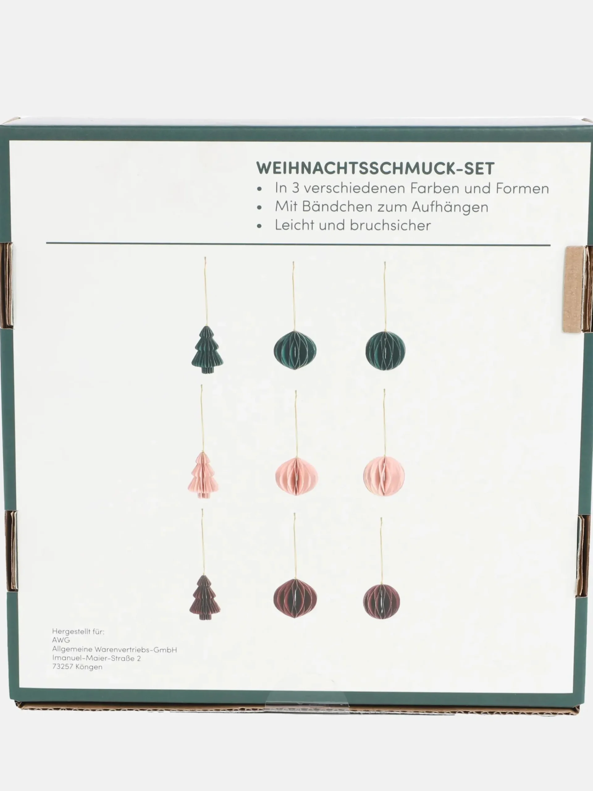 Weihnachten Weihnachtsbaum Schmuck-Set, 9tlg.
