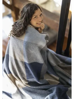 Biederlack Wohndecke "Blue Woven" 150x200 cm